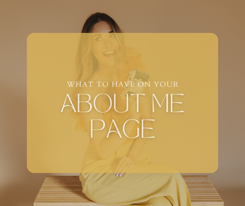 what to have on your about me page